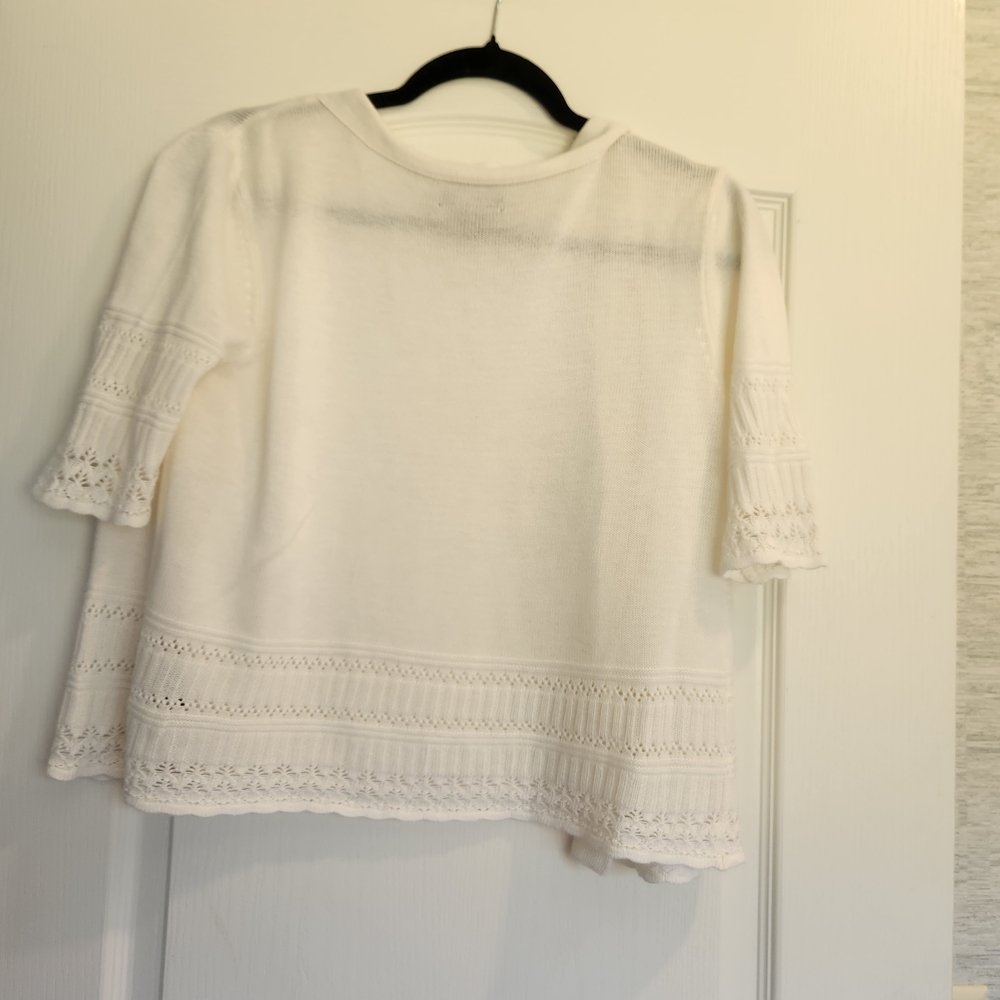 Liz Claiborne White Shrug Size M Euc* - Picture 3 of 4